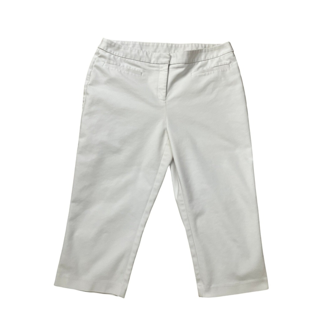 Chicos White Fabulously Slimming‎ Capri Pants Size 2